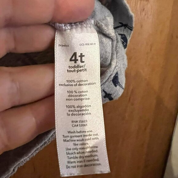 ❤️‍🔥❤️‍🔥🐻Size 4T - Carter - Gray Short Sleeve Pirate Tee - Picture 4 of 7